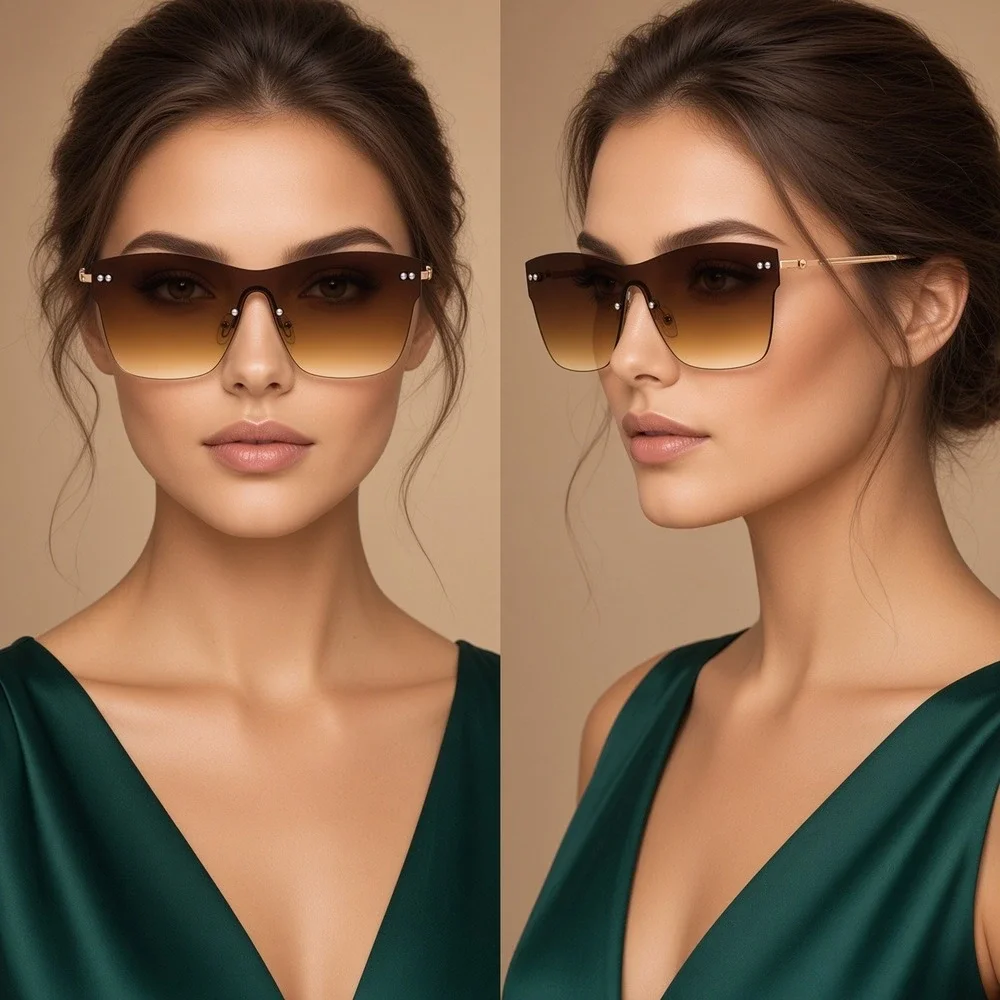 Unbranded rimless shield